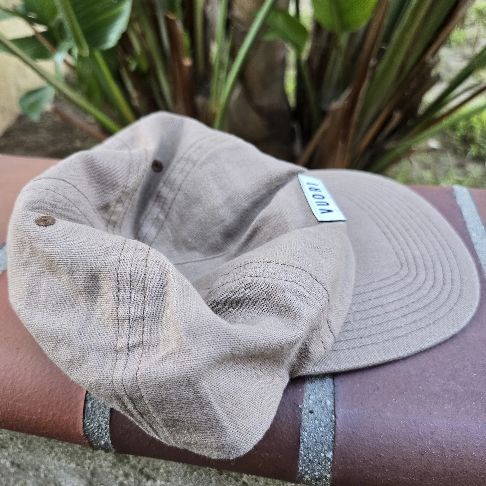 vuori signal snapback adjustable linen blend eu 