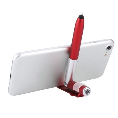 4 In 1 Capacitive Stylus Pen Multi-function Ballpoint Travel Flashlight For Tabl