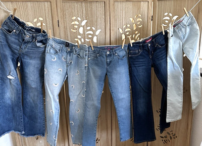 Lot of 5 Girls Size 8 Jeans Bundle Old Navy, Children's Place, Cat & Jack,Gap