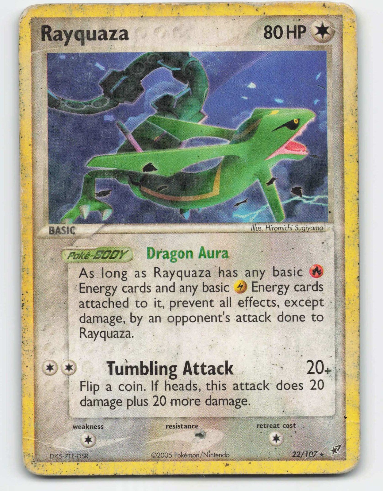 2005 Pokemon, Deoxys, #22/107 Rayquaza, Rare HP