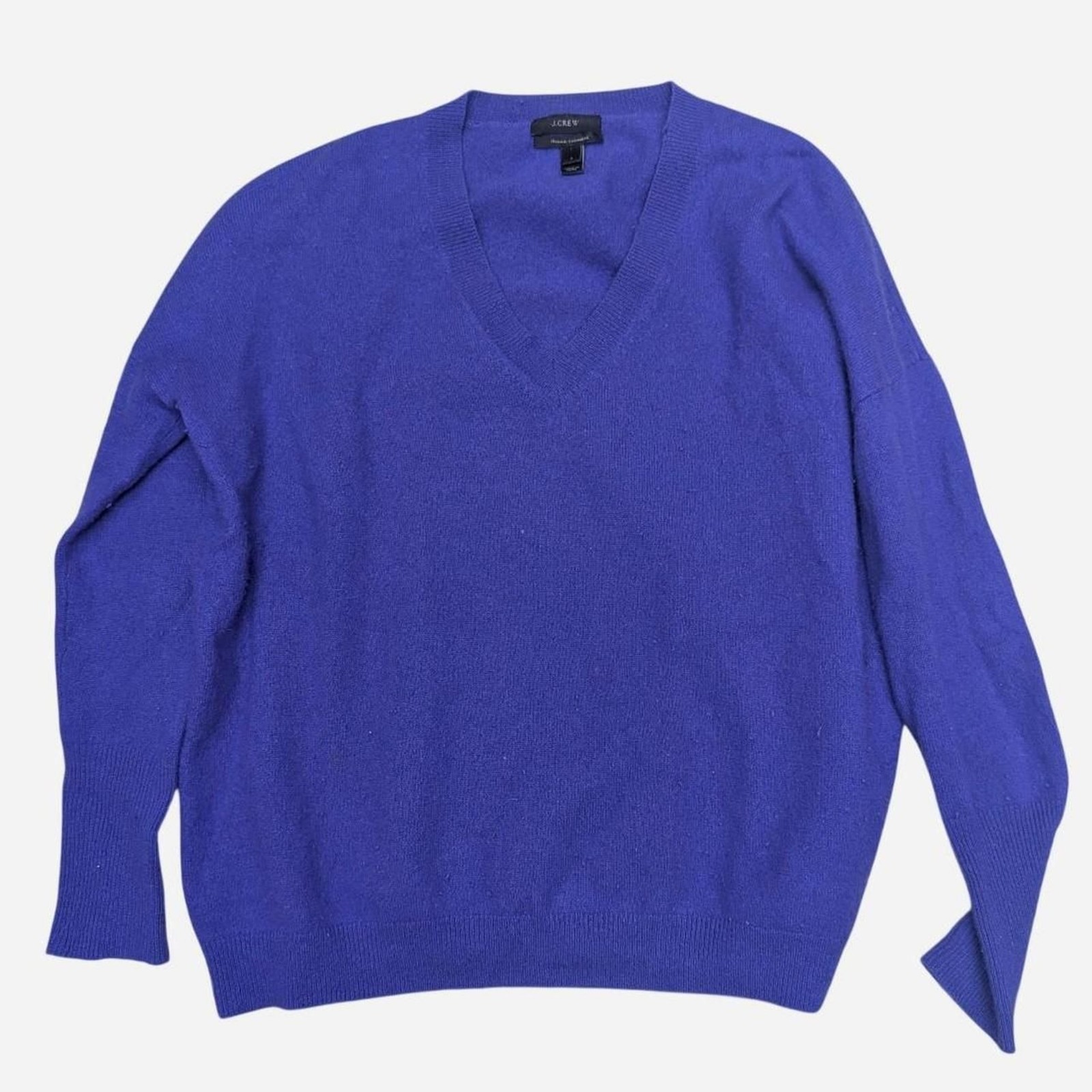 J Crew Cobalt Blue Cashmere Sweater