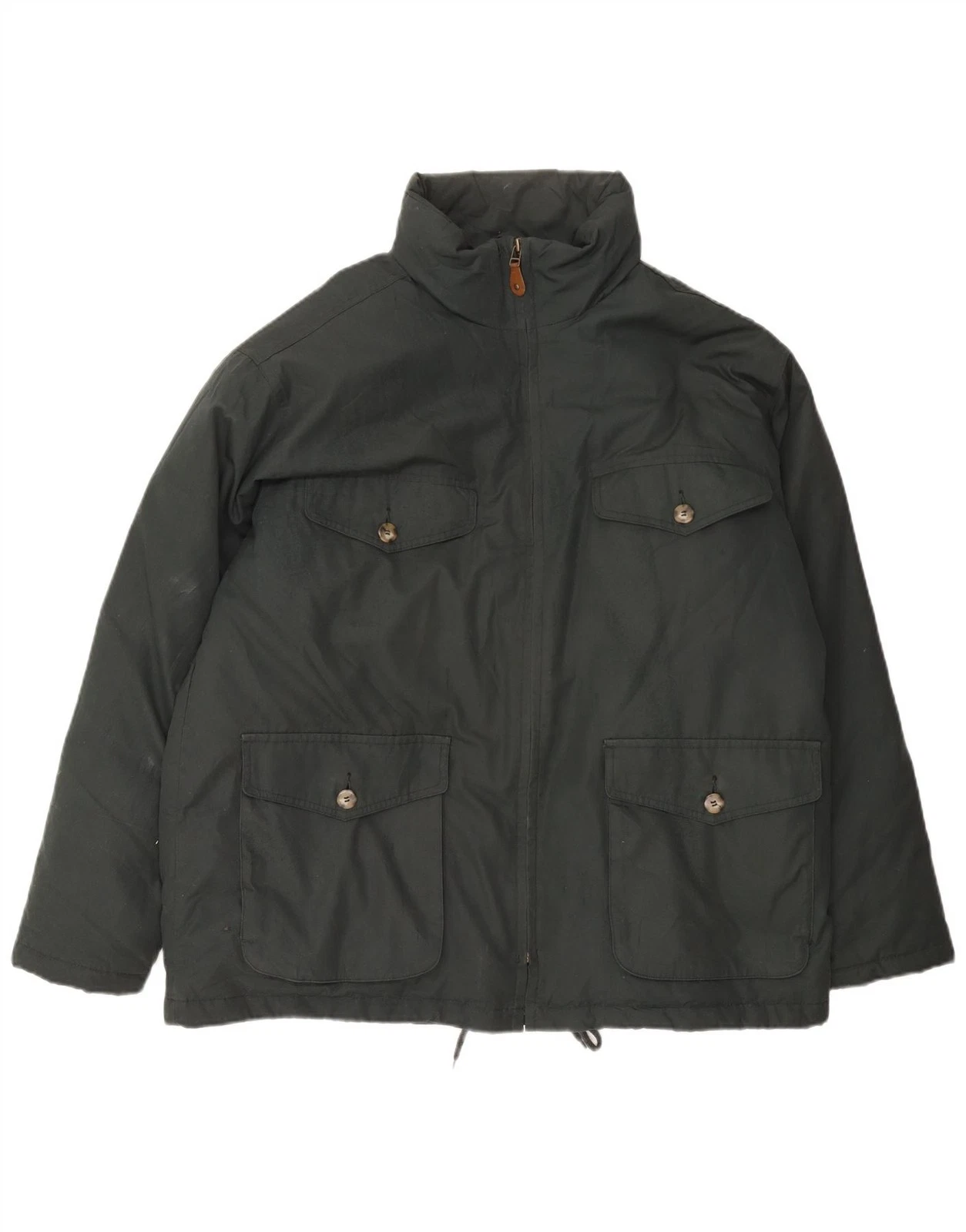 Eddie Bauer Mens Padded Jacket UK 42 XL Green Polyester BY01