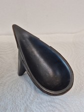 Longchamp France Porte Pipe Vintage Année 50/60 en Céramique et Cuir Noir