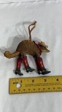 Resin Armadillo Hanging Ornament Red Boots Hat Holiday Collectible D cor