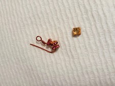 ROSE CRYSTAL SQUAREDELLES GOLD PLATE 5mm 10 Pieces