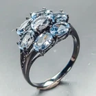 Jewellery Natural Blue Topaz Ring 925 Sterling Silver Size 7.75 /R466141