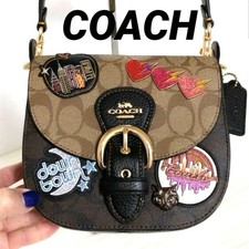 Brand new Coach shoulder signature disco patch women s saddle bag