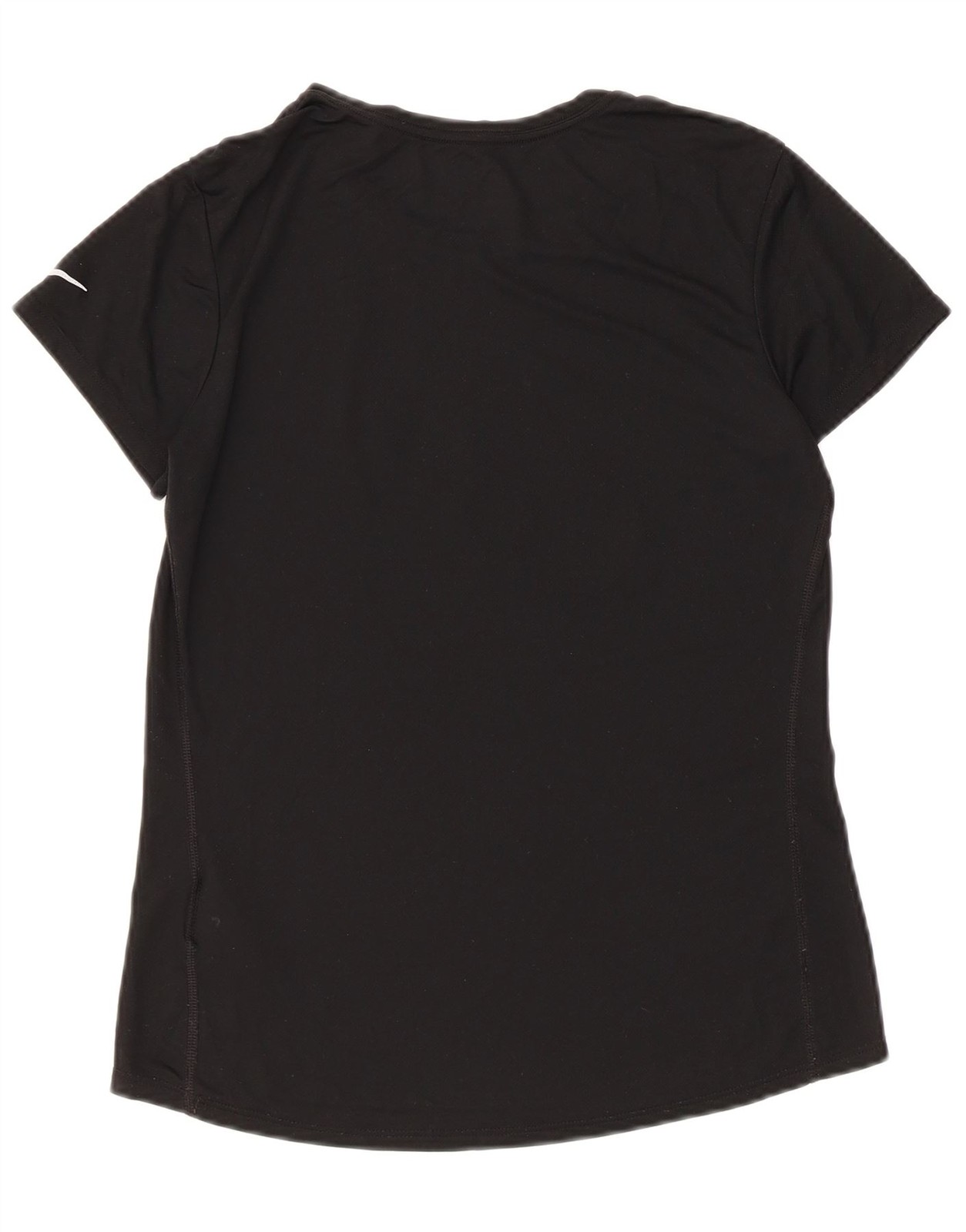 Nike Womens Dri Fit Graphic T-Shirt Top UK 12 Medium Black Polyester AO09 thumbnail 2