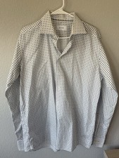 Eton Signature Men's Twill Dress Shirt Slim Fit, Collared, Button-Up, Size 41/16