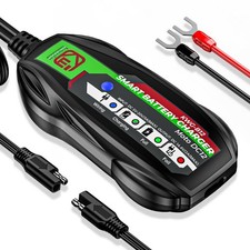 2A Smart Battery Charger, USB Input 12V Automatic Motorcycle Charger, Mainten...