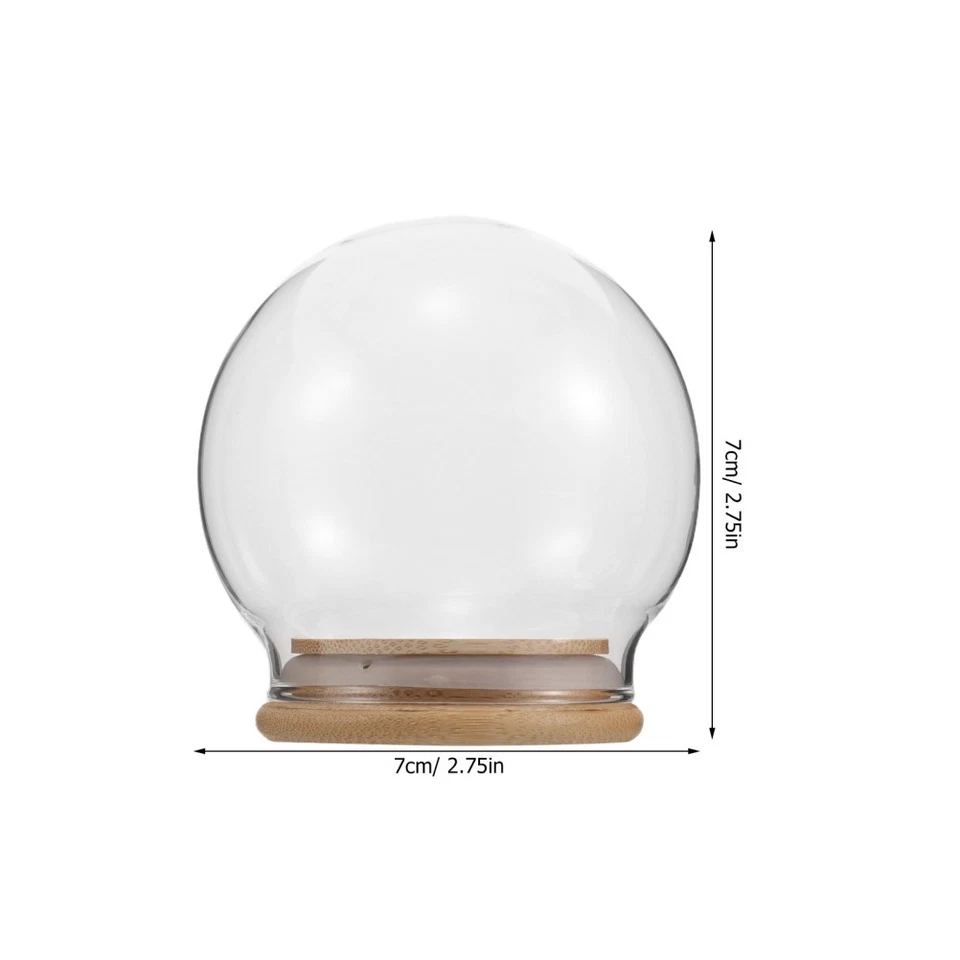  2 Stück durchsichtige Glasglocken – Ewige Blumenglocke mit Sockel – - Bild 4 von 4
