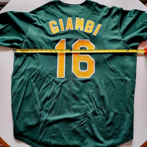 JASON GIAMBI Oakland ATHLETICS Majestic JERSEY Size XXL A's NWT Green STITCHED - Picture 7 of 18