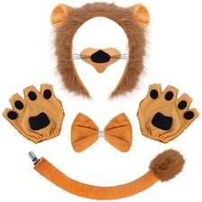 Lrvcnva 6 Pcs Lion Costume Set, for One Size, Yellow
