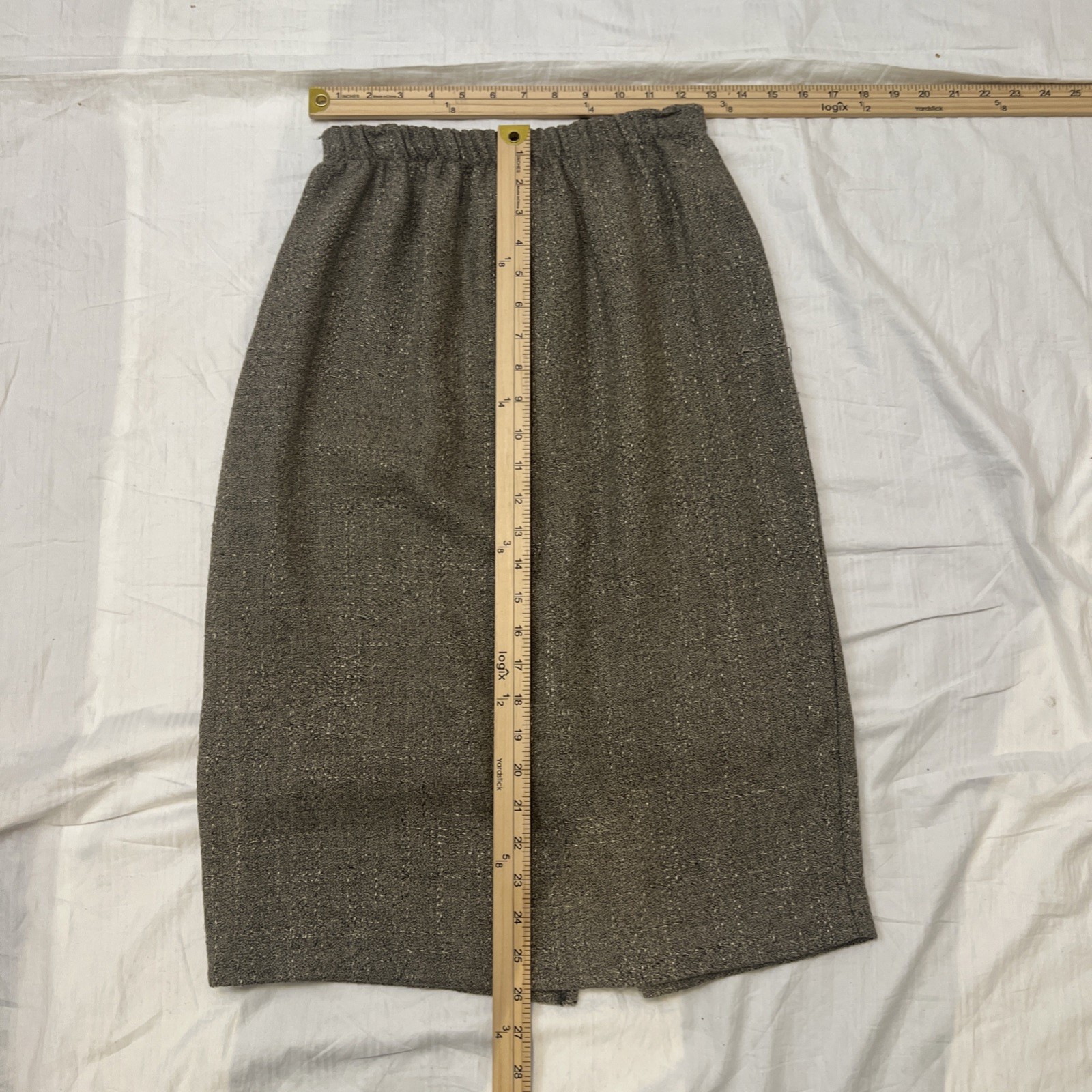 Vintage In Cinq Women’s Skirt Suit Size 8  Plaid Tweed Jacket Pencil Skirt Set