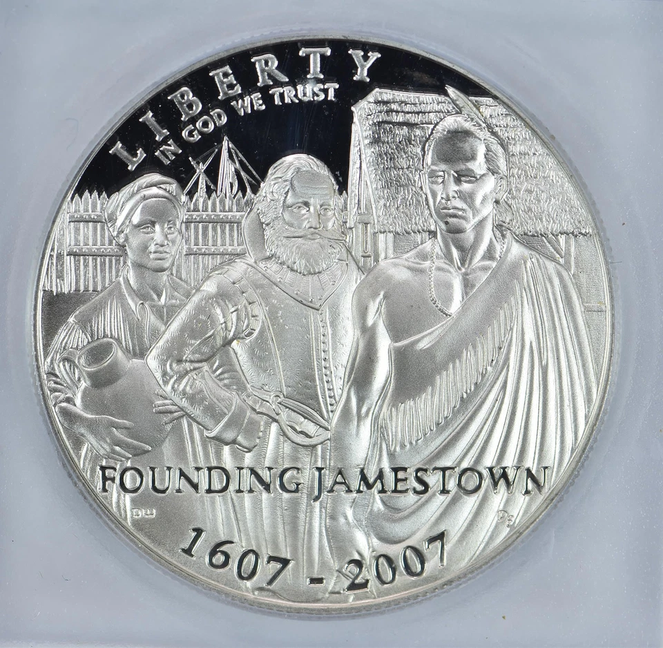 2007-P Jamestown Commemorative Silver Dollar PR70 DCAM ICG *6247 - Image 3 of 4