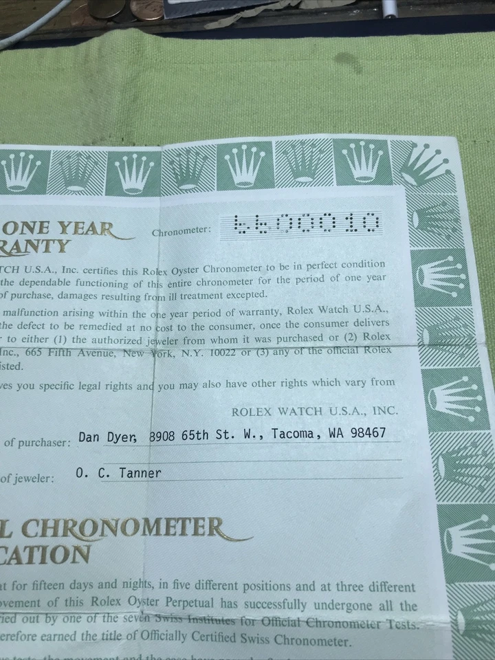 Rolex Certificado Garantía Garantía 660x x x x Foto 2 de 4