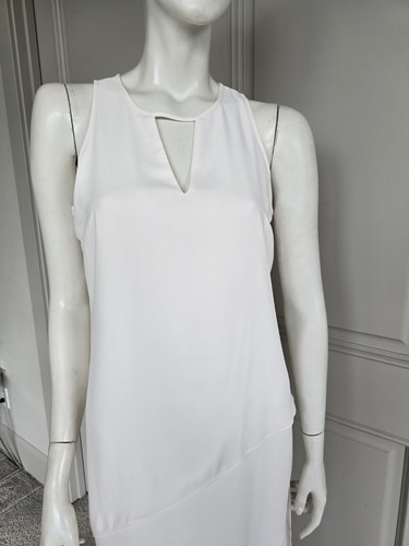 White House Black Market cremefarbenes ärmelloses assimetrisches Kleid Gr. 4P (Petites) neu ohne Etikett - Bild 3 von 14