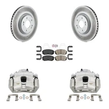 Front Brake Rotors Pads Calipers Kit Coated for Hyundai Sonata 2016-2019 oeE7