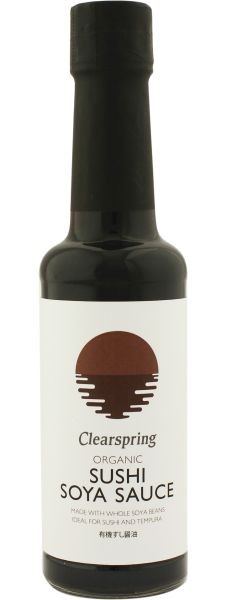 Clearspring Bio Sushi Soja Soße 4x 150ml Bio Dip & Würzsauce für Sushi & Tempura