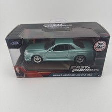 Jada Fast Furious Brians Turquoise Nissan Skyline GT-R BNR34 1:32 Diecast NEW