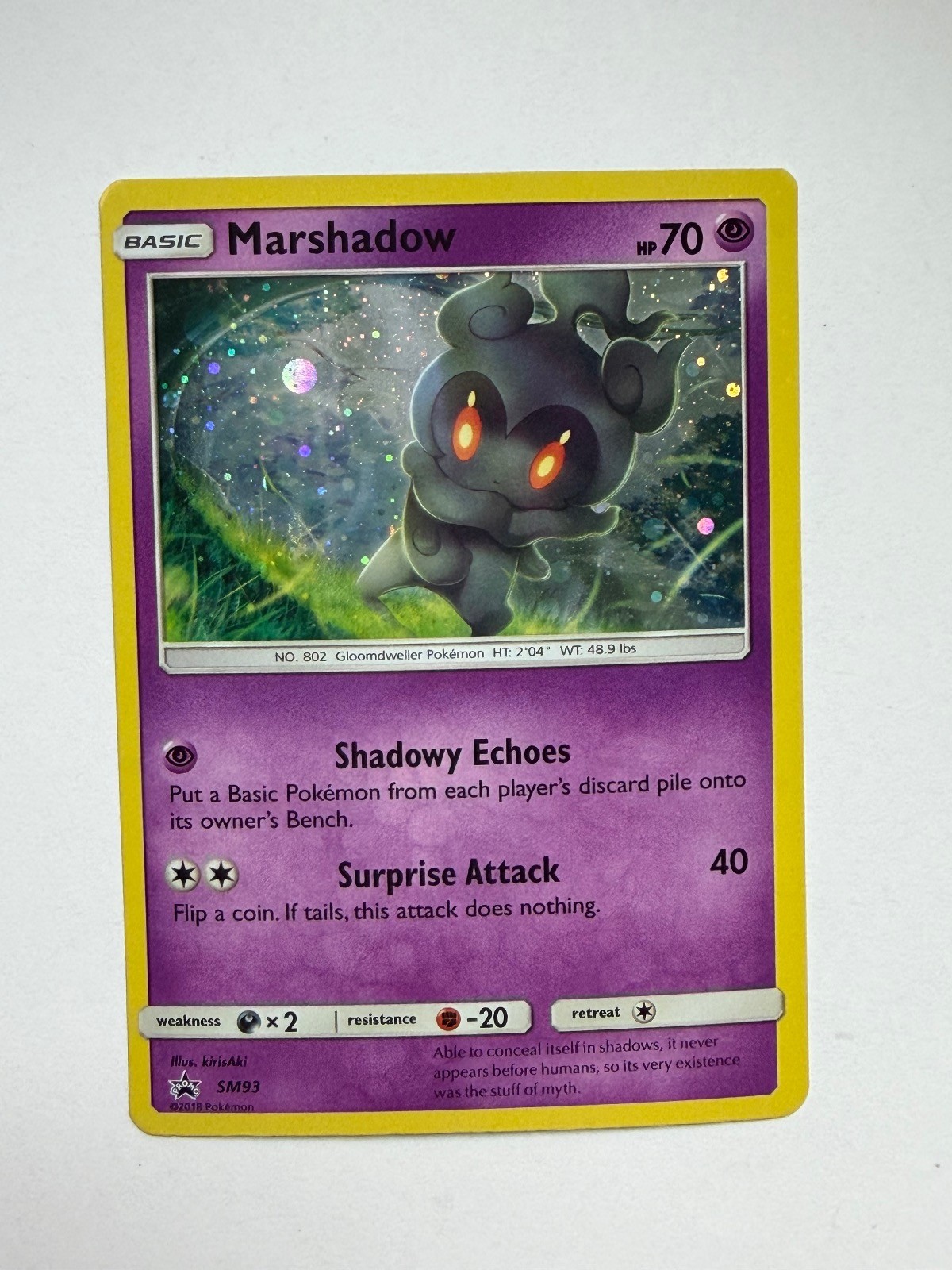 MARSHADOW - SM93 HOLO P SUN & MOON PROMO POKEMON NM/M