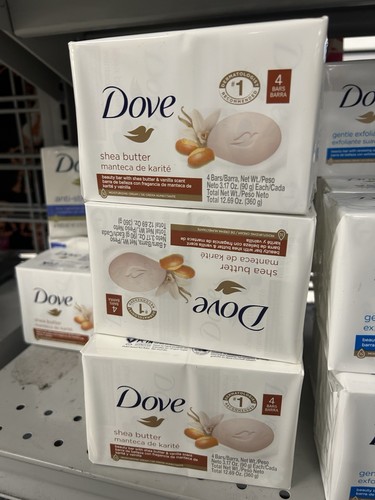 Dove Shea Butter Beauty Cream Bar Soap 4.75OZ- (4 bars) - Picture 1 of 2