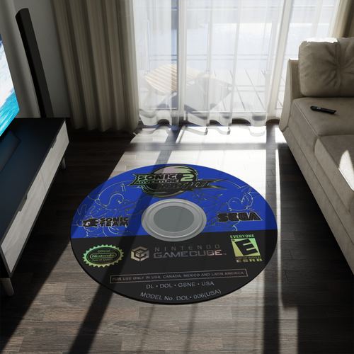 Mw2 Cd Rug Sonic Adventure 2 Battle Disc Rug CD Rug Video Game Room Decor Sega ...