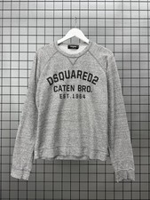 Dsquared2 Men's M Grey Sweatshirt Caten Bros Logo Duties Paid USA 