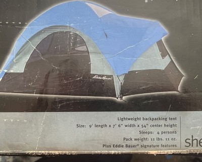 Tent Eddie Bauer 4-person Dome Pop-up Sport Weather Ban 66 sq ft  New In Box