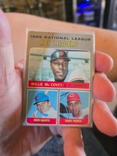 1970 Topps McCovey/Aaron/May #65 (1969 National League Home Run Leaders)