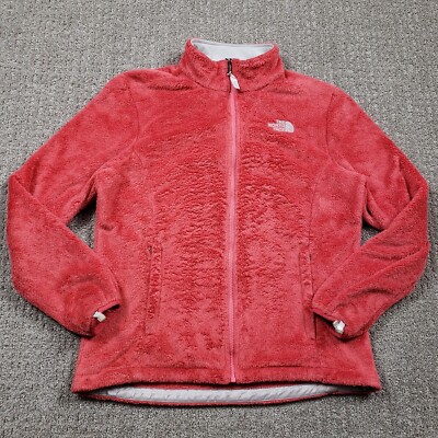 THE NORTH FACE Jacket Womens Large Pink Osito Fleece Plush Furry Outdoors 