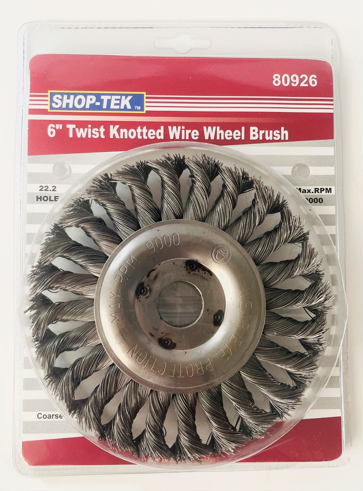 6" Knotted Knot Twisted Wire Wheel Brush for Bench Grinder, 22.2 Hole