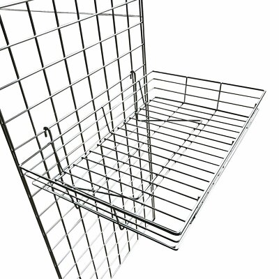 6 X NEU & UNBENUTZT SLATWALL GRIDWALL FLACHER DRAHTKORB Größe (24x 12x 4) Zoll 