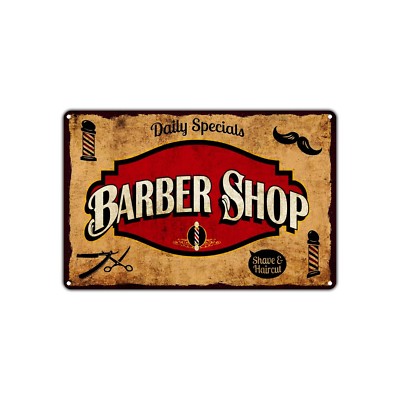 Barber Shop Daily Specials Vintage Sign For Saloon Parlour Décor Metal Sign