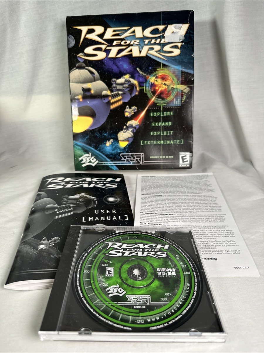 Vintage Reach for the Stars PC Game Windows 95/98 CIB