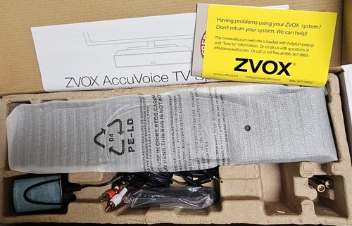 ZVOX Accuvoice AV155 TV Speaker Soundbar Hearing Technology Black OPEN BOX - Picture 5 of 6