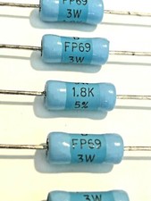 20X LOT VISHAY DALE 1.8K Ohm 3W 5 FLAMEPROOF INDUSTRIAL METAL FILM RESISTORS