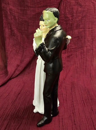 Novia de Frankenstein Boda Baile Halloween Decoración Estatuilla Monstruo Estatua Nuevo - Imagen 4 de 6