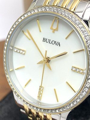 Bulova Women\'s Watch 98X118 Quartz Mother of Pearl Dial Two Tone Steel 3… Bulova Women main image 4