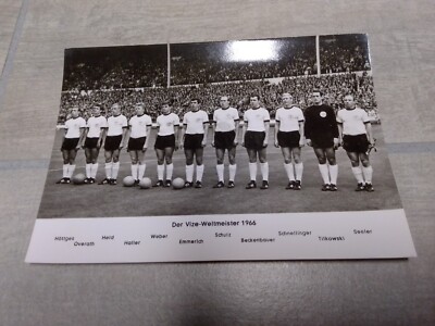 Franz Beckenbauer Uwe Seeler WC 1966 Postcard German Team Trading Card Schirner 