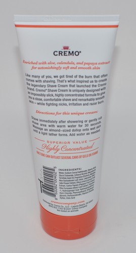 NEW CREMO COCONUT MANGO MOISTURIZING FORMULA CONCENTRATED SHAVE CREAM 6OZ 90 DAY - Picture 3 of 4