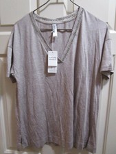 SIMONE PERELE BRUME S/S SOFT BEIGE SLEEP SHIRT SIZE MEDIUM NEW
