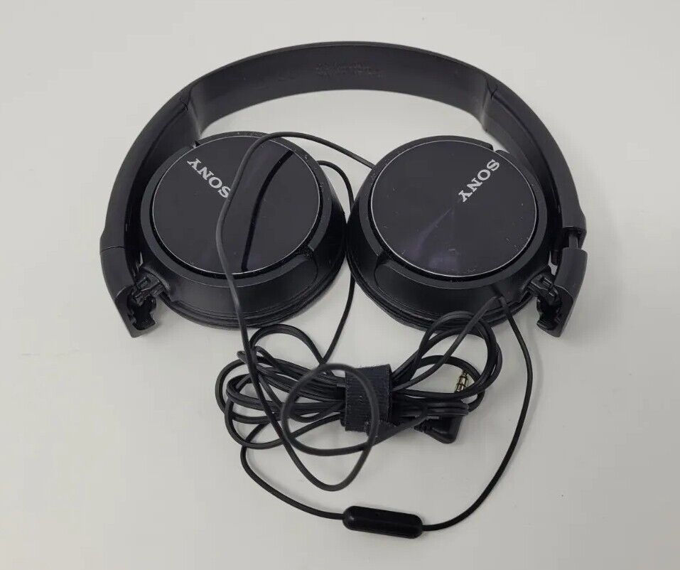 Sony ZX Series Wired On-Ear Headphones + Microphone Black | eBay