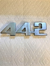 Nos 1974-75 Olds Cutlass 442 Rear Deck Trunk Lid Name Plate Emblem Gm 9726377