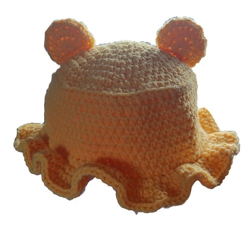 Hand Made Crochet Carebear Hat For Infants/Toddlers Funshine Bear LQQK!!! - Picture 3 of 3
