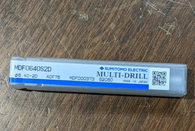 New MDF0640S2D Sumitomo Electric Multi-Drill ACF75 MDFD00373 S2060 40-2D 0640 2D