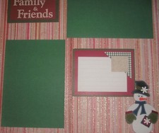 WINTER CHRISTMAS Family Friends 12 x 12 Premade Scrapbook Page Add Photo