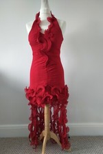 LORé Fashions 100% Silk Women's Dress Red Size UK 10