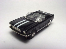 MODEL MOTORNG BLACK MUSTANG CONVERTIBLE HO SLOT CAR BODY W/WHITE STRIPES. NEW.