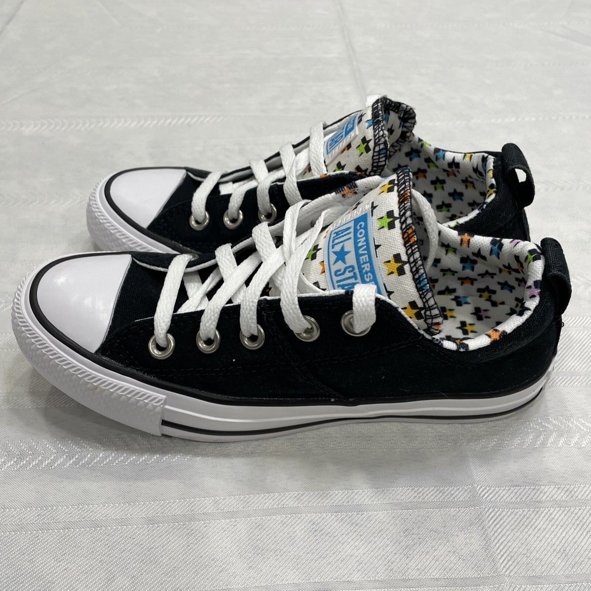 Vintage Converse All Star OX 569151F Black Casual Shoes Fat Tongue Women’s  Sz